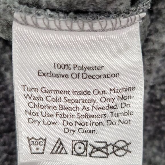 🔺️Eddie Bauer Gray Fleece 1/4 Zip Long Sleeve Sweatshirt Large - Picture 8 of 8